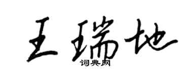 王正良王瑞地行書個性簽名怎么寫