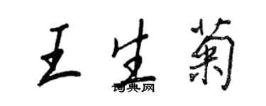 王正良王生菊行書個性簽名怎么寫