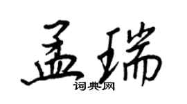 王正良孟瑞行書個性簽名怎么寫
