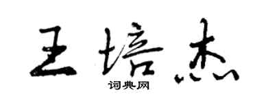 曾慶福王培傑行書個性簽名怎么寫