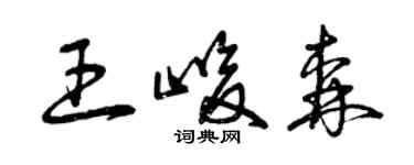 曾慶福王峻森草書個性簽名怎么寫