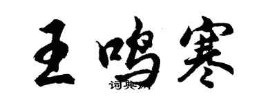 胡問遂王鳴寒行書個性簽名怎么寫