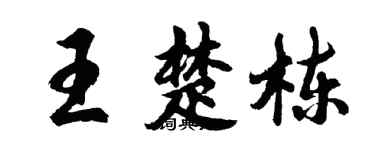 胡問遂王楚棟行書個性簽名怎么寫