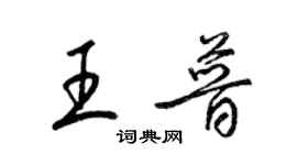 梁錦英王普草書個性簽名怎么寫