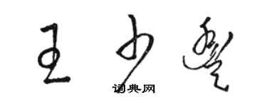 駱恆光王少豐草書個性簽名怎么寫