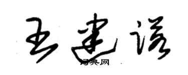 朱錫榮王建諾草書個性簽名怎么寫