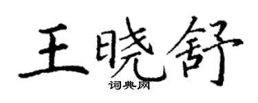 丁謙王曉舒楷書個性簽名怎么寫