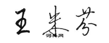 駱恆光王朱芬行書個性簽名怎么寫