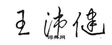 駱恆光王沛健草書個性簽名怎么寫