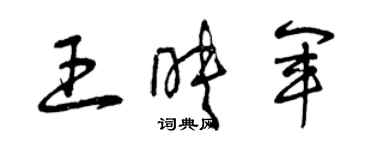 曾慶福王映軍草書個性簽名怎么寫