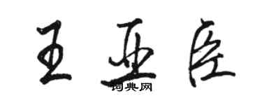 駱恆光王亞臣行書個性簽名怎么寫