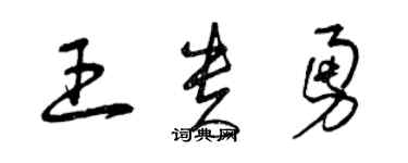 曾慶福王貴勇草書個性簽名怎么寫