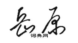駱恆光岳原草書個性簽名怎么寫