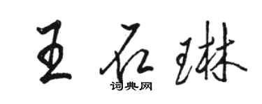 駱恆光王石琳行書個性簽名怎么寫