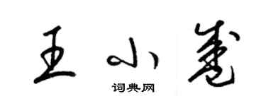 梁錦英王小盛草書個性簽名怎么寫