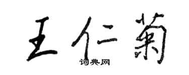 王正良王仁菊行書個性簽名怎么寫