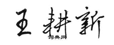 駱恆光王耕新行書個性簽名怎么寫