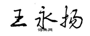 曾慶福王永揚行書個性簽名怎么寫