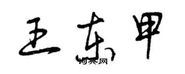 曾慶福王東甲草書個性簽名怎么寫