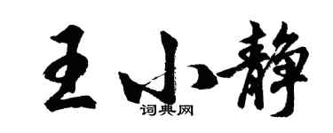 胡問遂王小靜行書個性簽名怎么寫