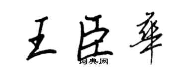 王正良王臣華行書個性簽名怎么寫