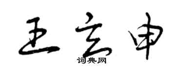 曾慶福王玄申草書個性簽名怎么寫