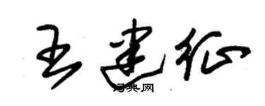 朱錫榮王建征草書個性簽名怎么寫