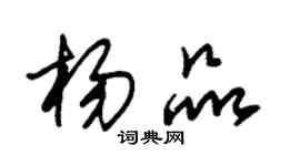 朱錫榮楊品草書個性簽名怎么寫