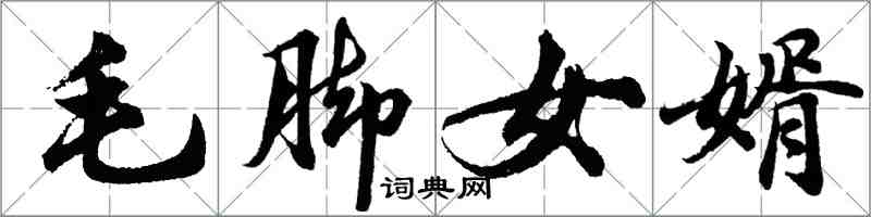 胡問遂毛腳女婿行書怎么寫