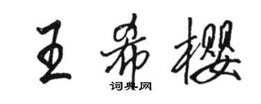 駱恆光王希櫻行書個性簽名怎么寫
