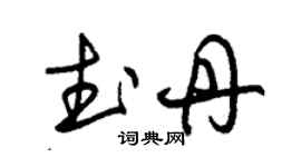 朱錫榮武丹草書個性簽名怎么寫