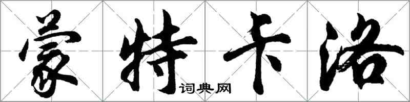 胡問遂蒙特卡洛行書怎么寫