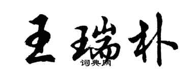 胡問遂王瑞朴行書個性簽名怎么寫