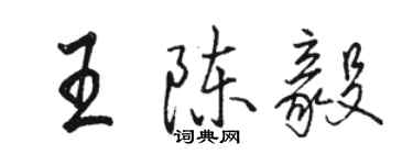 駱恆光王陳毅行書個性簽名怎么寫