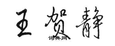 駱恆光王賀靜行書個性簽名怎么寫