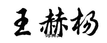 胡問遂王赫楊行書個性簽名怎么寫