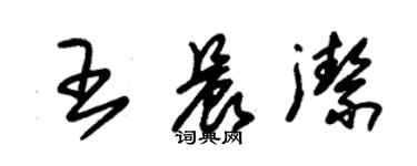 朱錫榮王晨潔草書個性簽名怎么寫