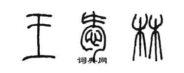 陳墨王愛林篆書個性簽名怎么寫