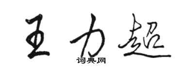 駱恆光王力超行書個性簽名怎么寫