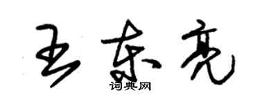 朱錫榮王東亮草書個性簽名怎么寫