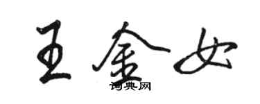 駱恆光王金女行書個性簽名怎么寫