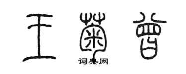 陳墨王菊曾篆書個性簽名怎么寫