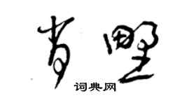 曾慶福肖野草書個性簽名怎么寫