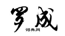 胡問遂羅成行書個性簽名怎么寫