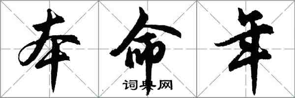 胡問遂本命年行書怎么寫