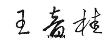 駱恆光王音桂草書個性簽名怎么寫