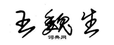 朱錫榮王魏生草書個性簽名怎么寫