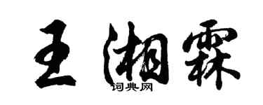 胡問遂王湘霖行書個性簽名怎么寫