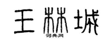 曾慶福王林城篆書個性簽名怎么寫