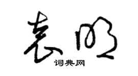 曾慶福袁明草書個性簽名怎么寫